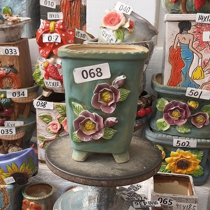 粗陶材质多肉花盆