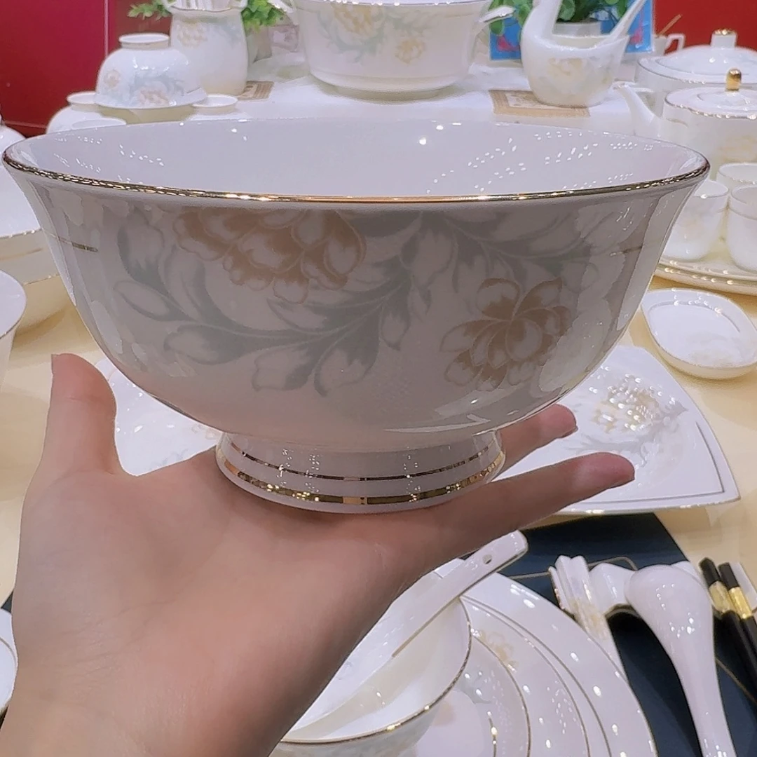 45%以上骨粉骨瓷景德镇描金清雅单买