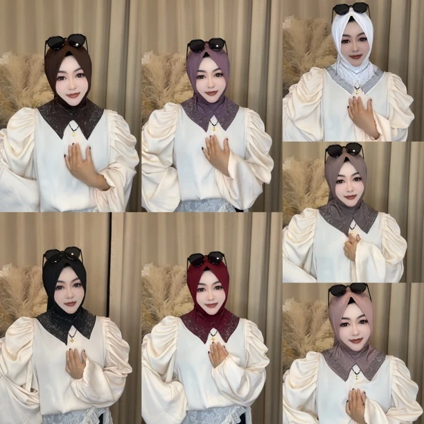 MY03麦艳新品 （星河）高端精品钻套头纱巾