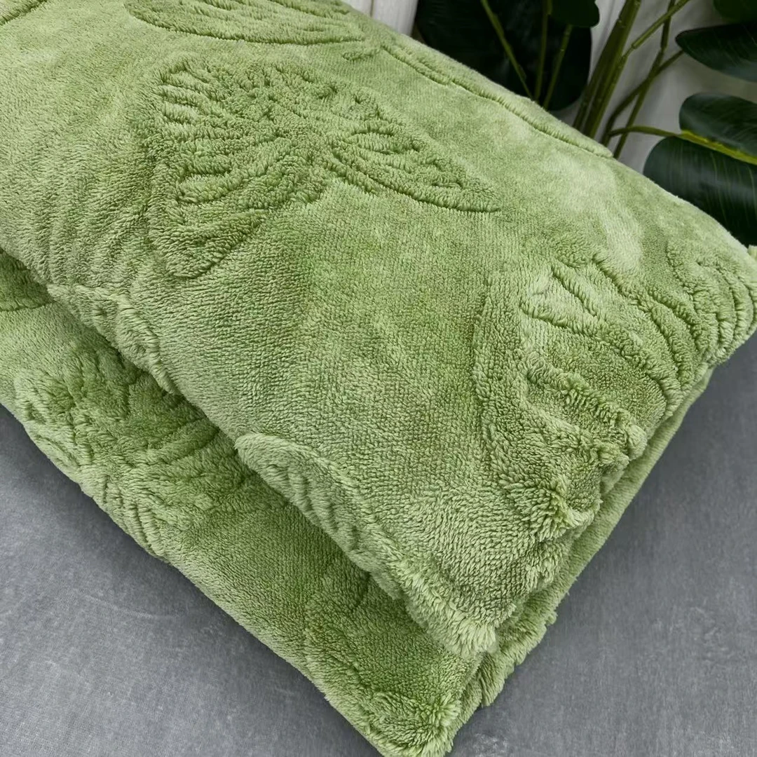 恒峰家纺1.8*2.0【绿蝴蝶被子】简约加绒加厚可机洗被子