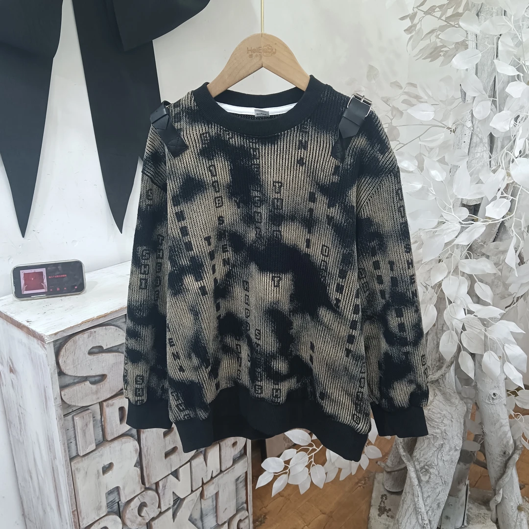 X155黑色针织上衣