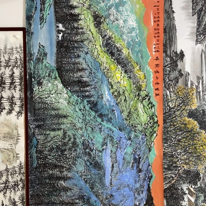 枕书斋画廊的直播间