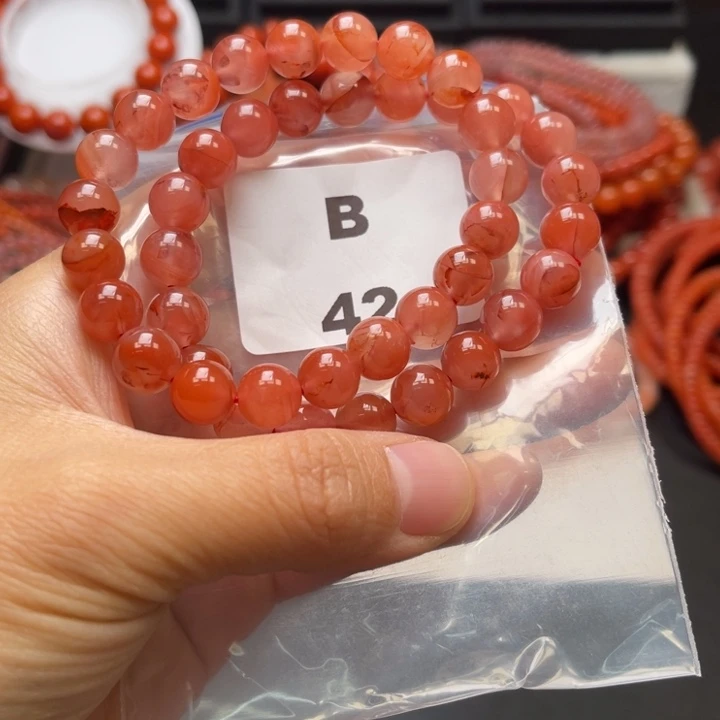 未镶嵌多样性发货默认微瑕称重9mm2条南红玛瑙