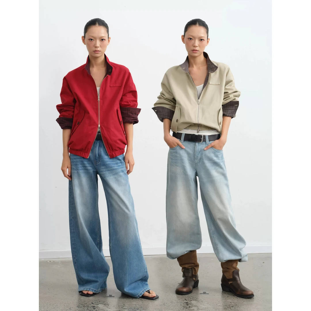 LINY LIBERTY25AW 经典哈灵顿夹克宽松双面穿短外套W16259043