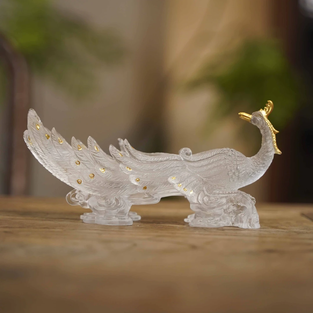 【陶珊居】雀之灵.香器冰白色(金)（琉璃S0280）