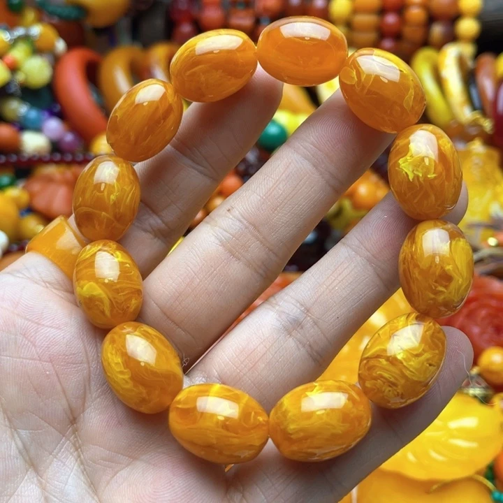 树脂制品69号黄色手串