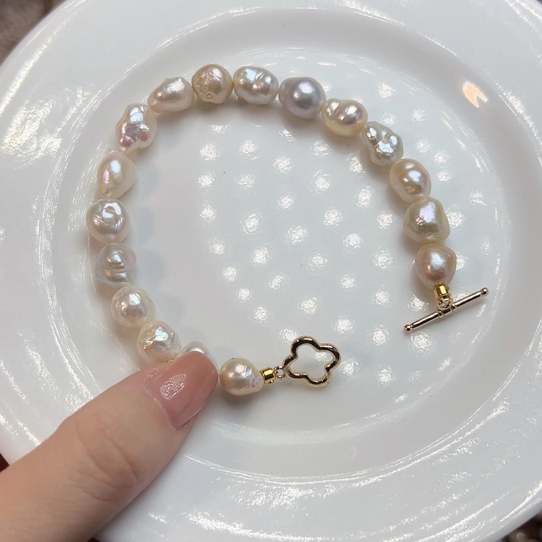 淡水珍珠银S925镶嵌天然淡水珍珠设计款