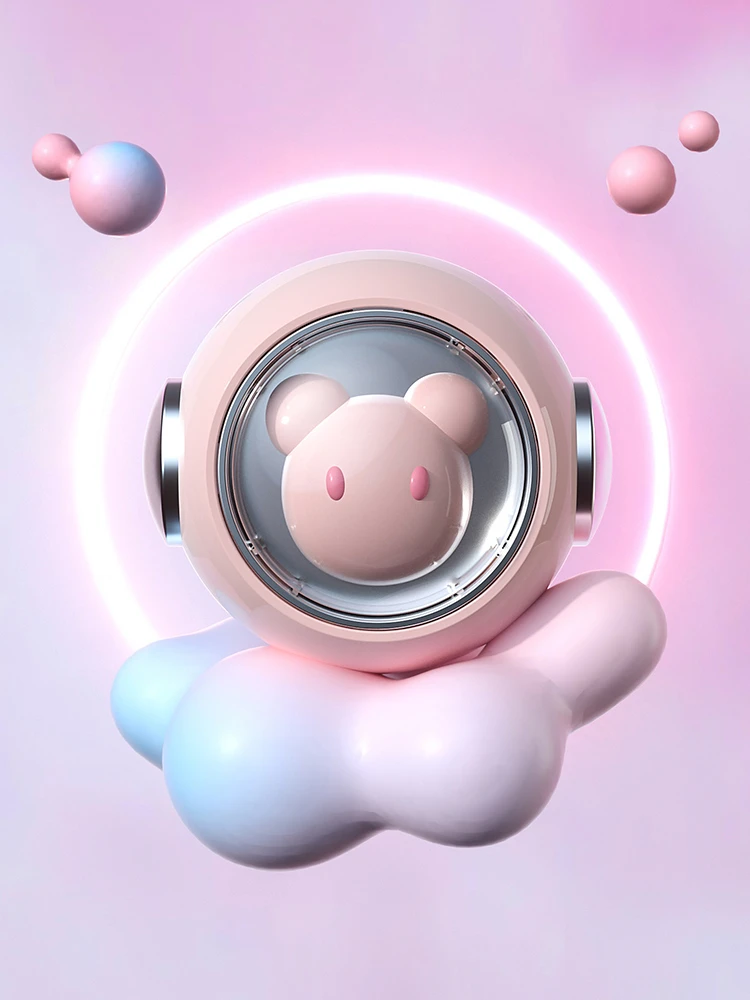 卡通可爱太空熊充电式usb暖手宝随身便携式迷你安全防爆