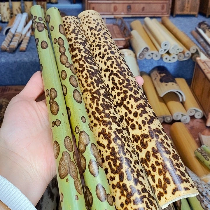 伴**术斑竹扇料两对如图