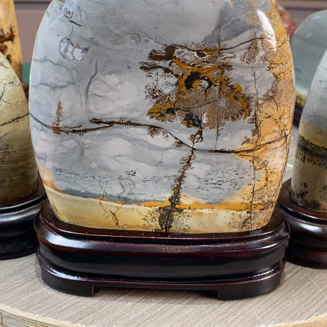 石材广西国画石草花石