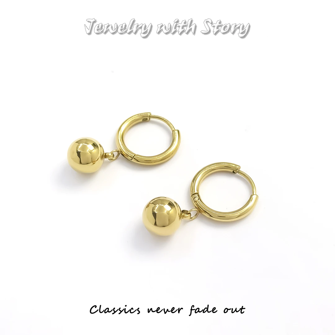 钛钢耳饰 FMQ-70123 耳饰简约百搭时尚气质精致