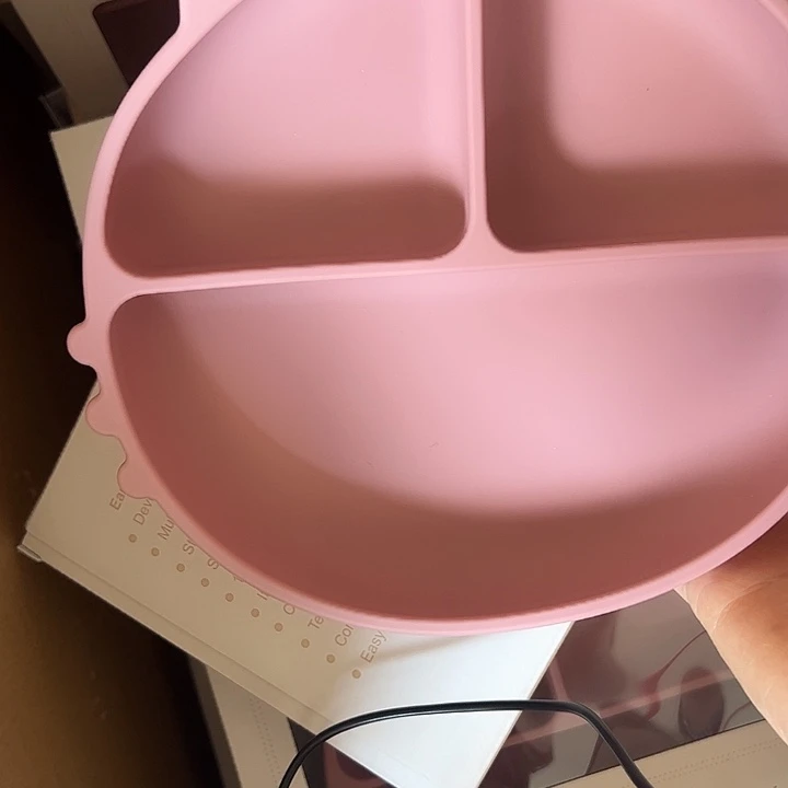 粉色猫咪餐盘分格