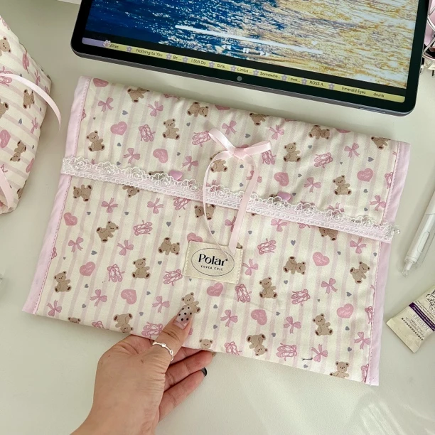 芭蕾小熊手作平板包电脑包