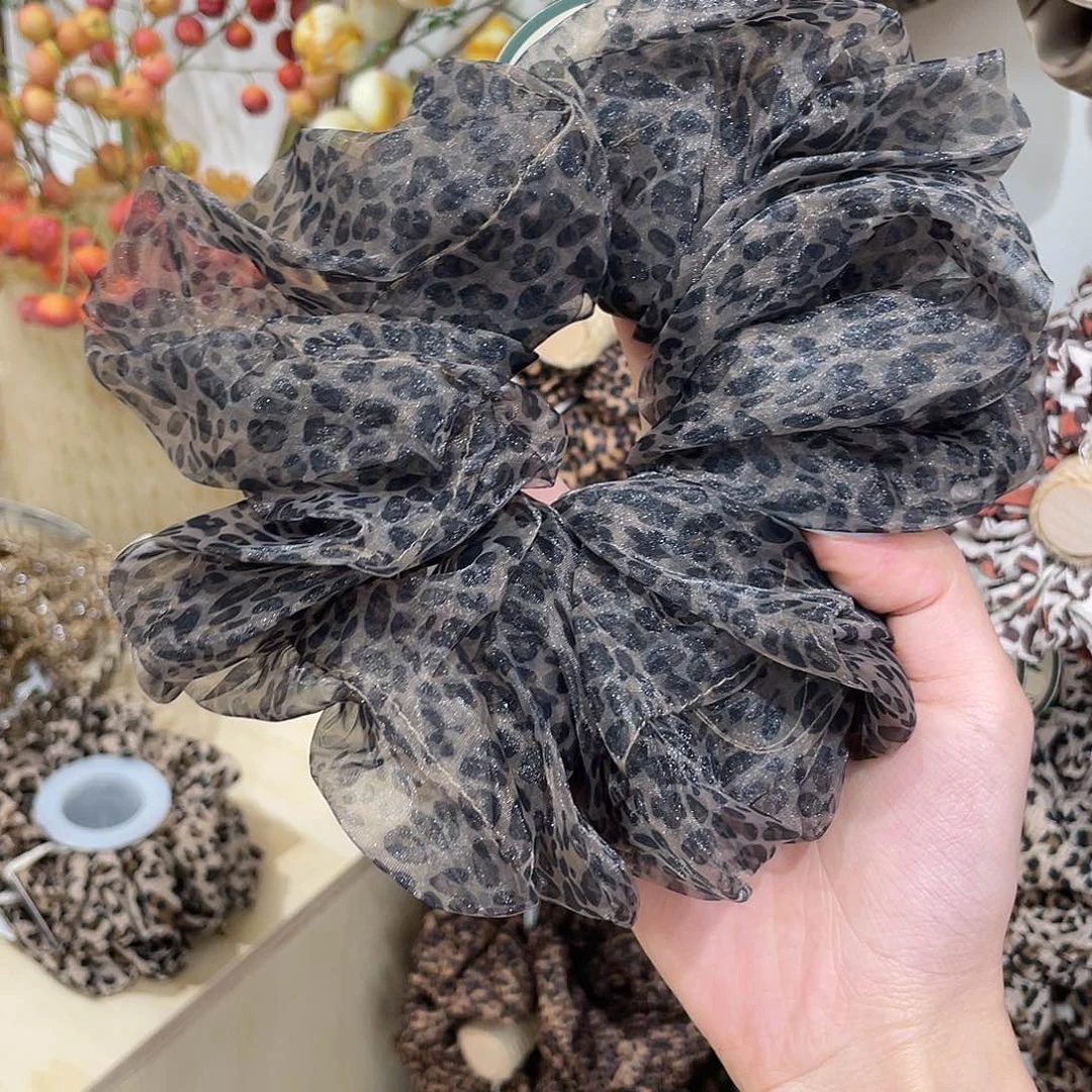 树脂非金属豹纹发圈