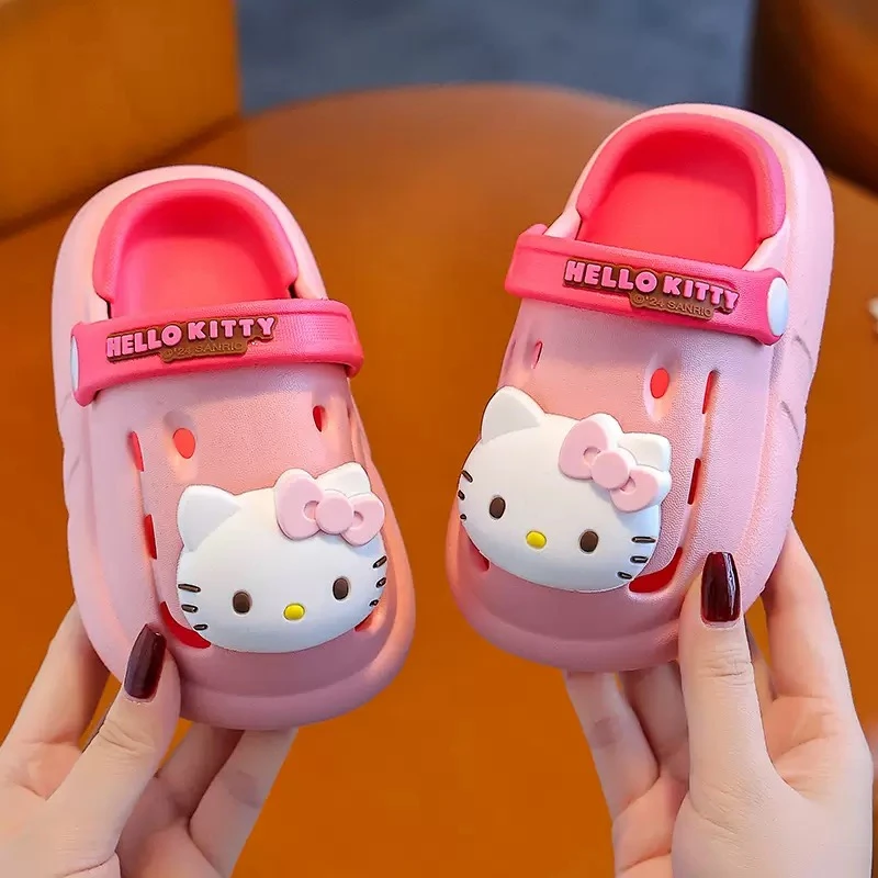 夏季女童清凉百搭卡通洞洞鞋宝宝鞋