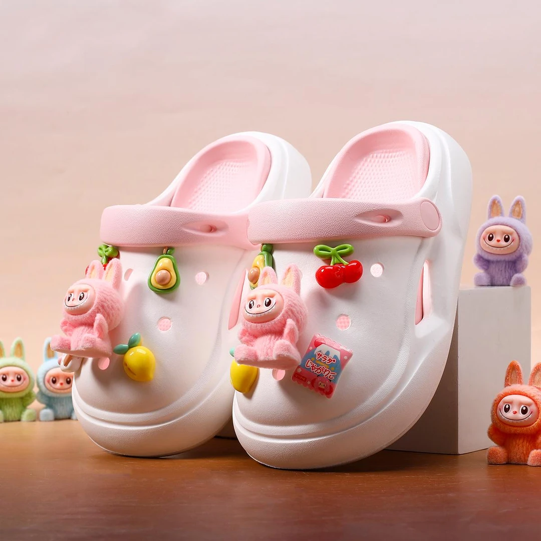 拉布布儿童洞洞鞋女童拖鞋2025夏季新款防滑凉拖宝宝女孩沙滩凉鞋