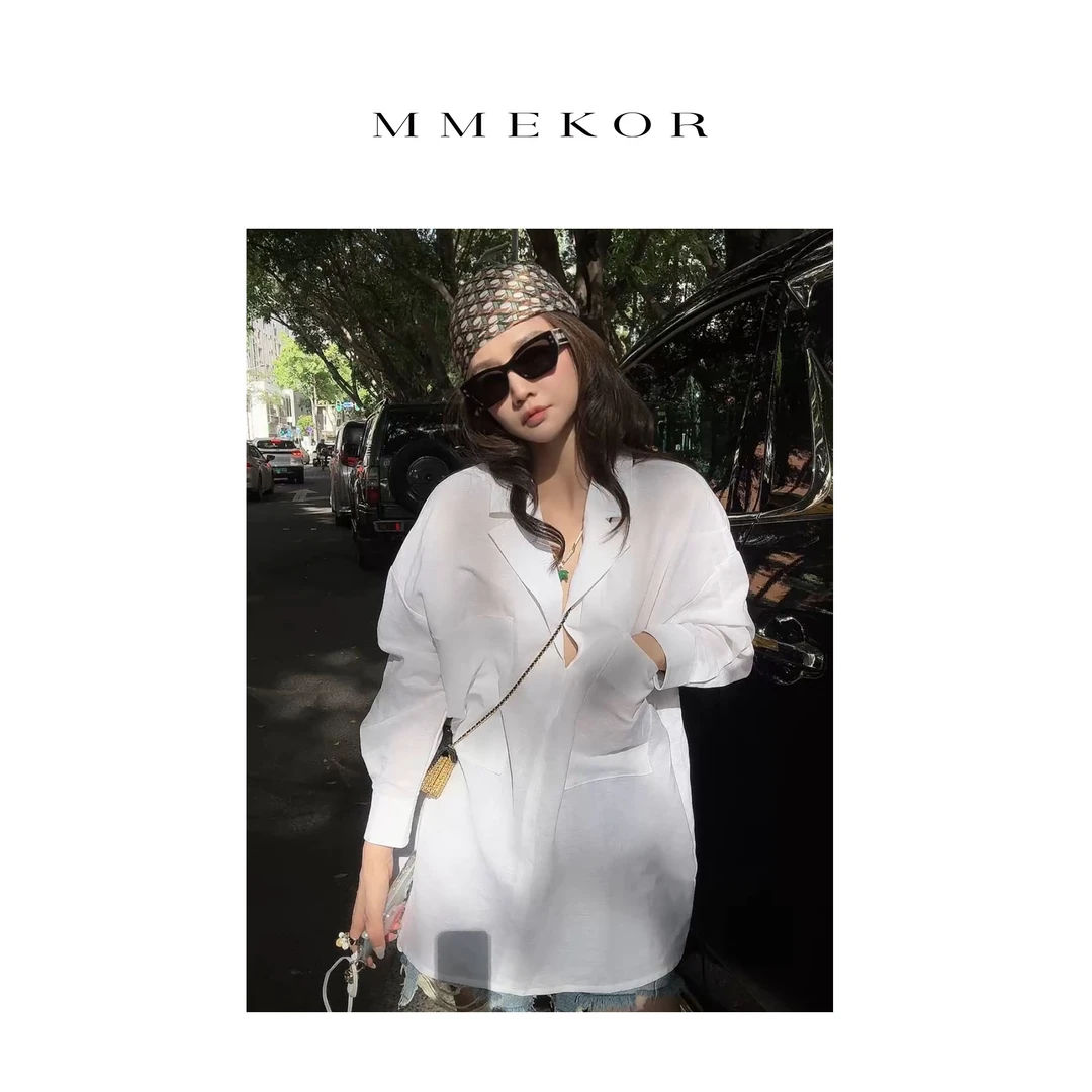 MMEKOR“腔调夏日”衬衫 2025新款职场不费力简约上衣 89688