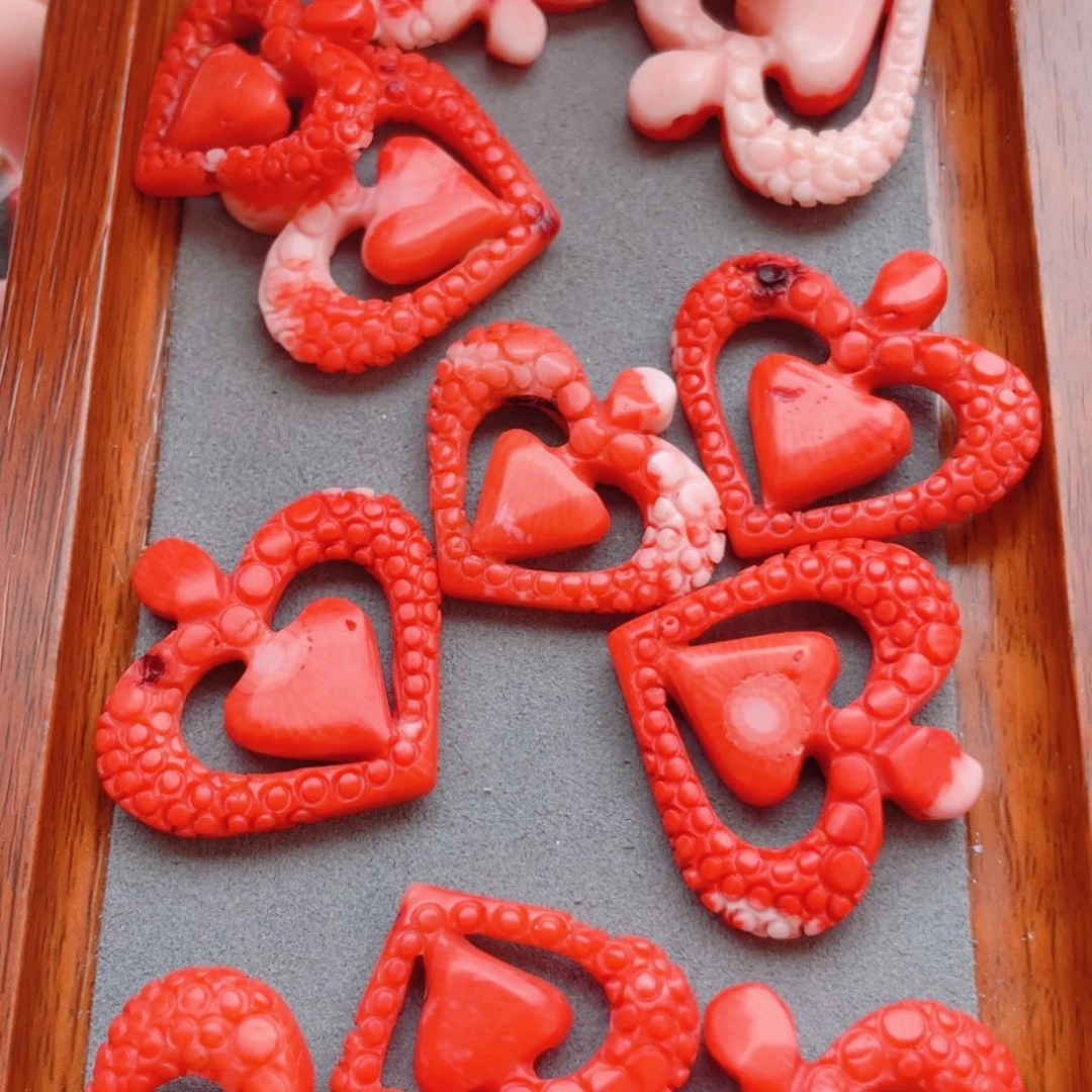 玛瑙/玉髓其他合金三姑娘爱心1颗卡34