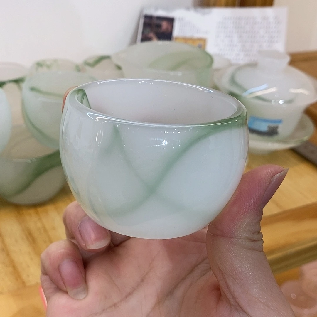 琉璃手工艺品漂绿客杯