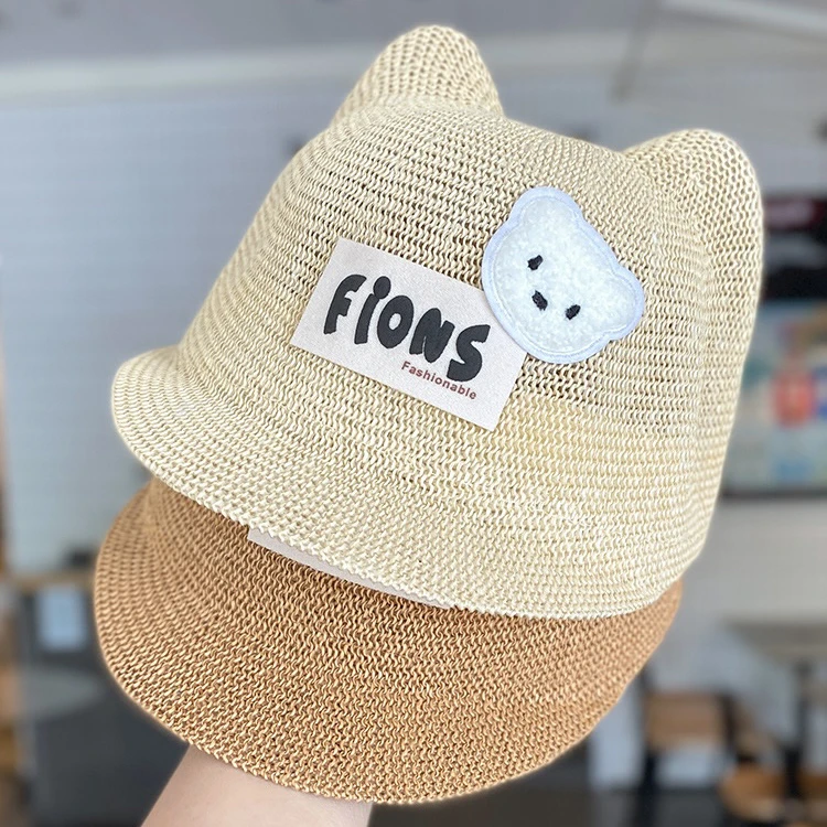 【小布丁】宝宝帽子夏季薄款马术帽男宝宝鸭舌帽遮阳防晒草帽男童潮