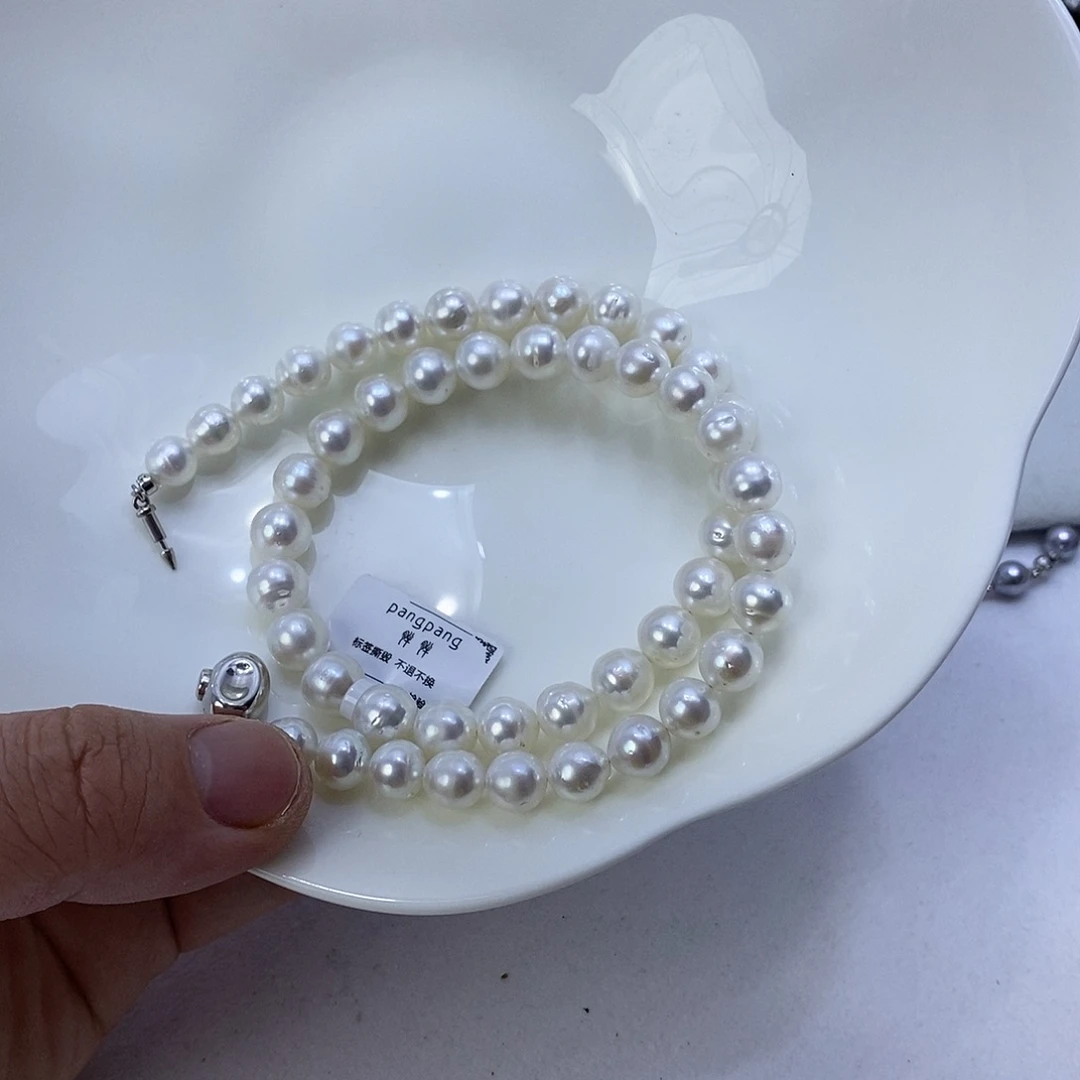 海水珍珠银S925镶嵌颈饰