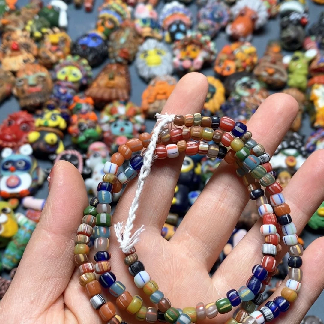 琉璃颈饰印度尼西亚彩色链子