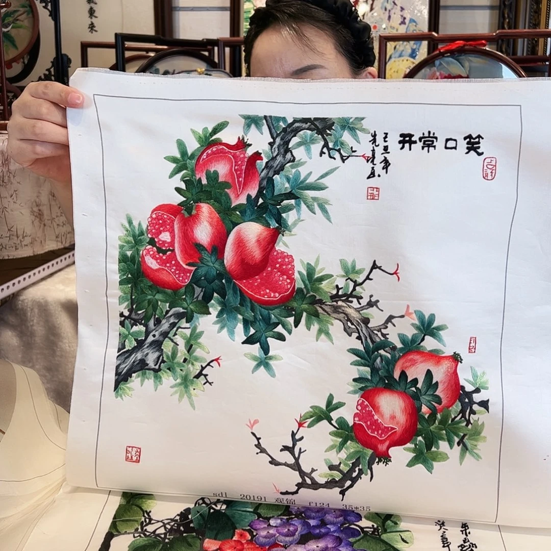 织绣苏绣绣片35-35单面