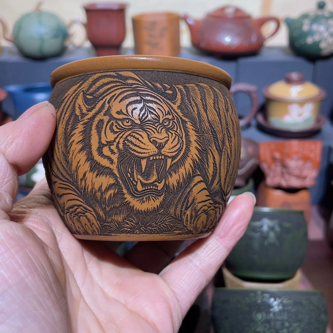 原矿紫砂手工主人杯