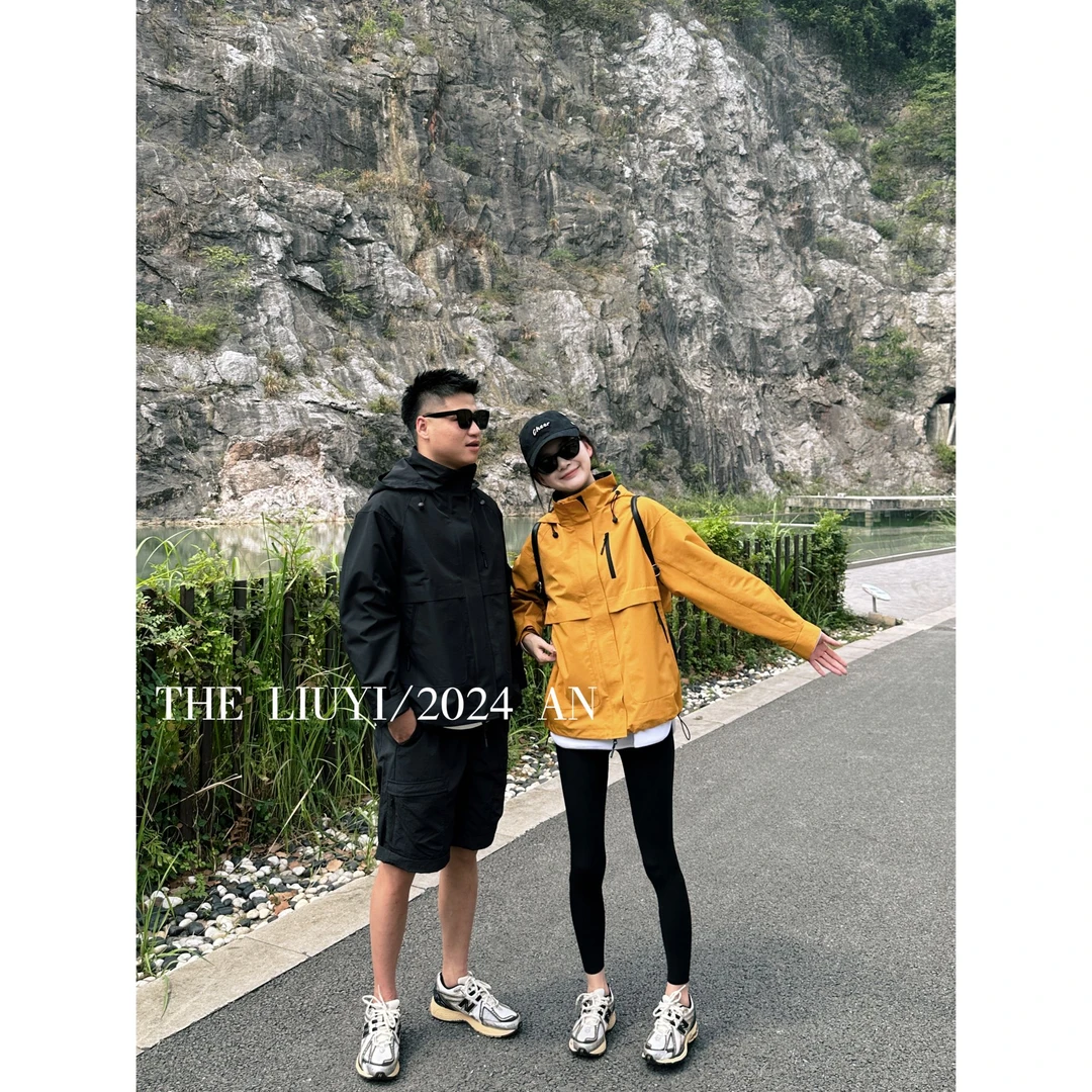 【LIUYI】明星冲锋衣~户外冲锋衣登山夹克外套情侣同款48271