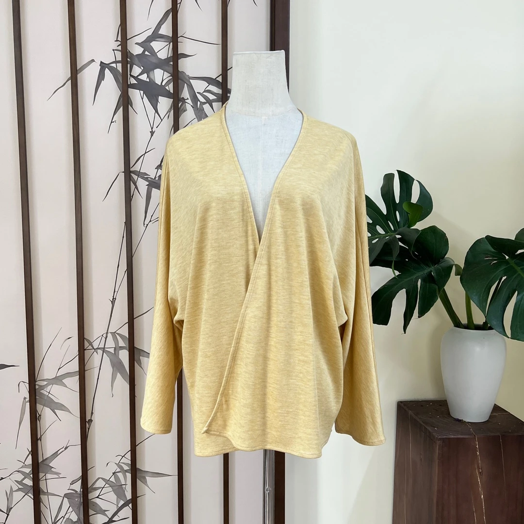 櫟丝御锦柞蚕丝女士长袖时尚休闲百搭纯色气质简约外套 25227