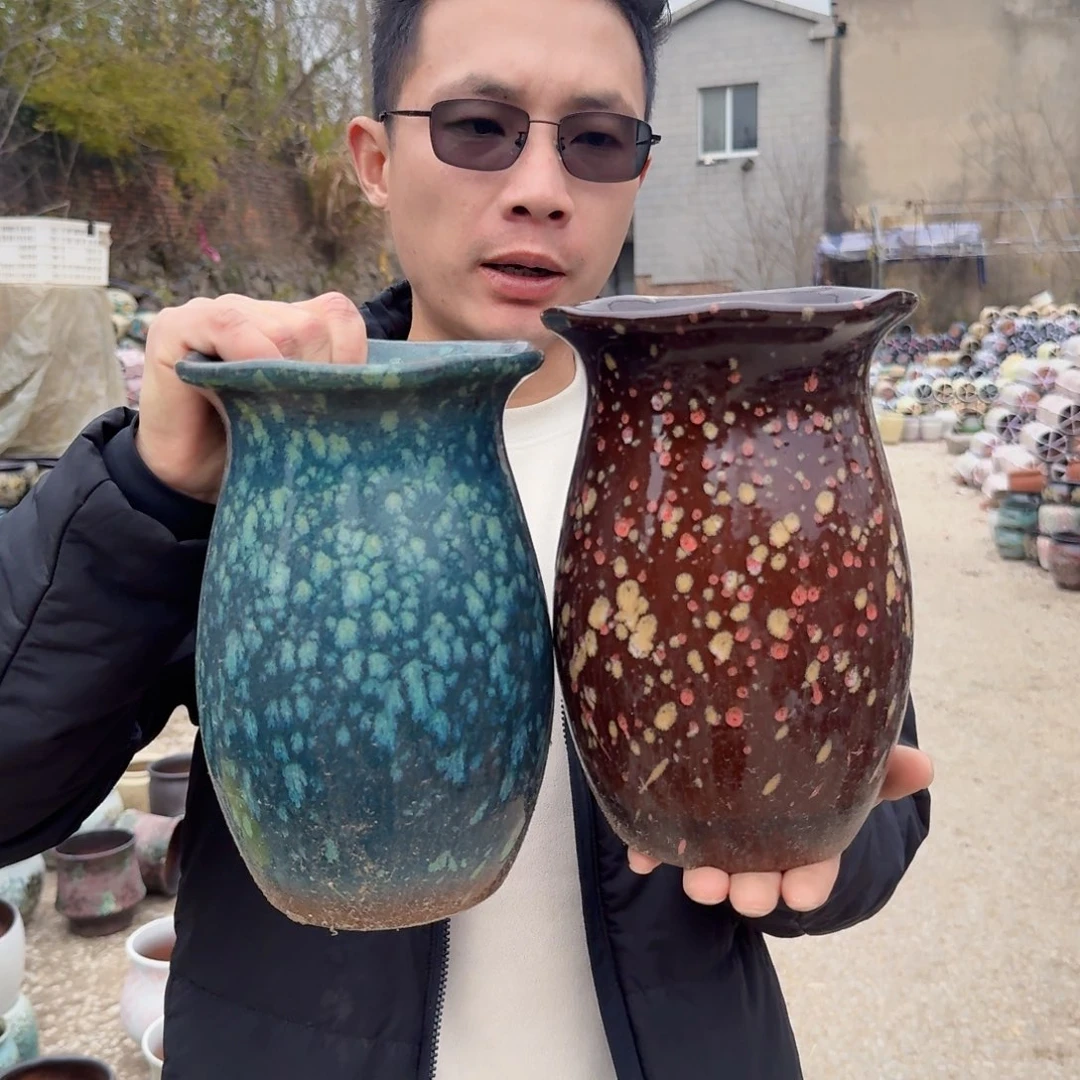 紫砂花盆口15高25（两个葫芦