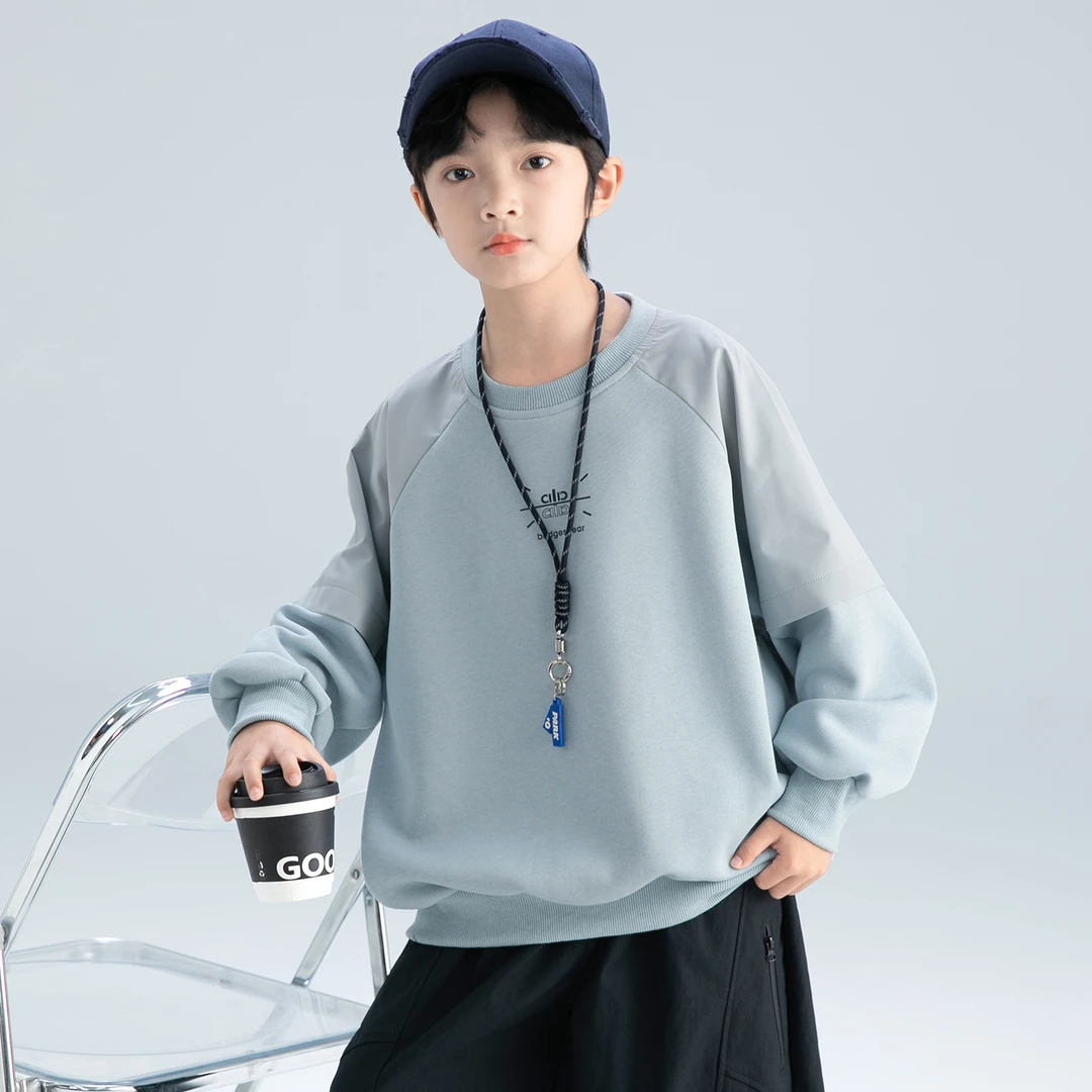 男童秋季卫衣长袖中大童休闲洋气春秋装百搭打底衫儿童上衣男孩潮