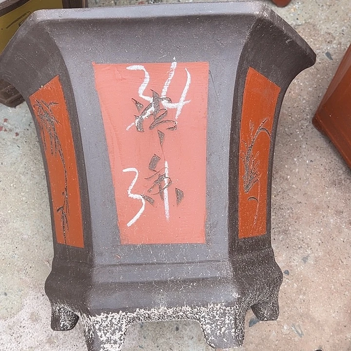 紫泥花盆透气花盆