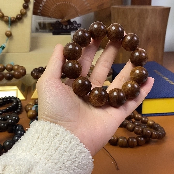 檀香木老山檀香黑肉沉水2.0手串