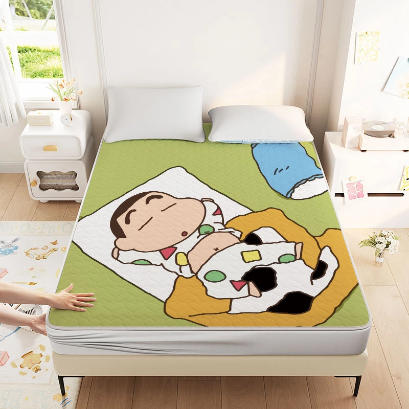 蜡笔小新酷丝绵床笠席梦思通用款透气防滑保护套包边设计机洗床罩