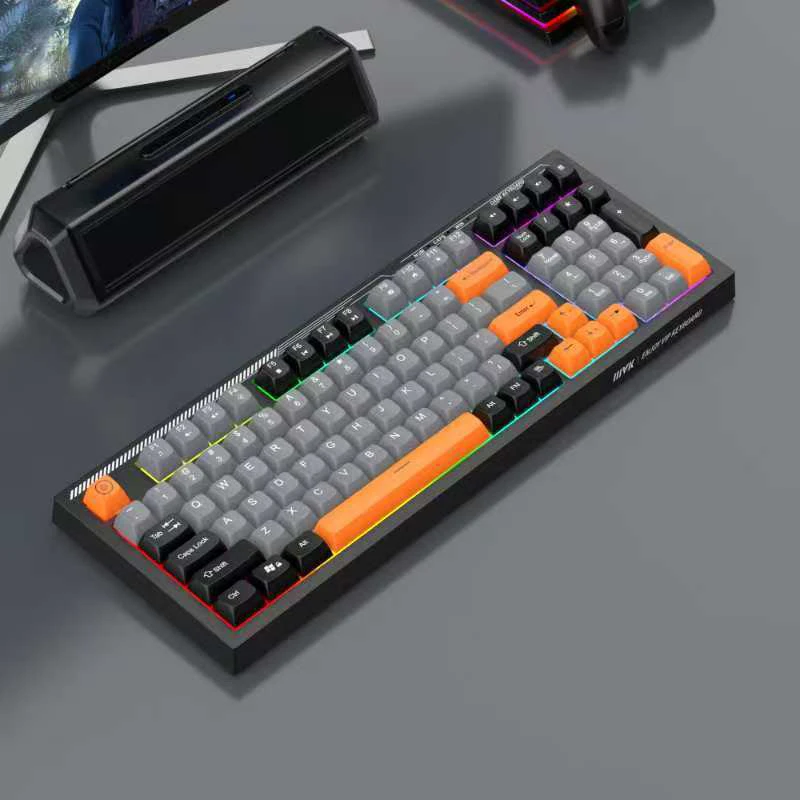 机械茶轴手感有线键盘