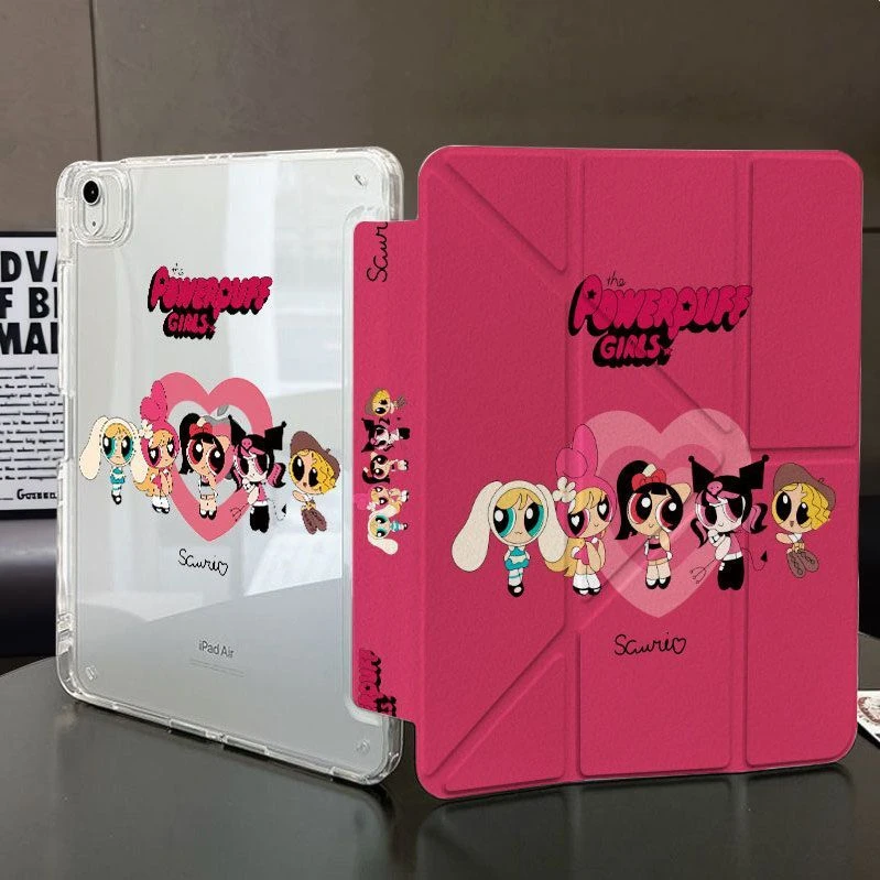飞天小女警苹果iPad11平板壳3+Y折ipad10代带笔槽9/8代保护套防弯