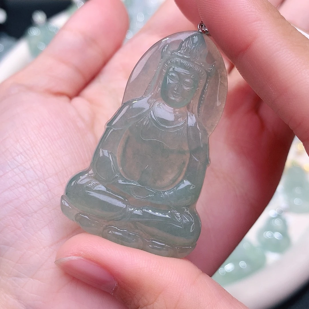 颈饰18K金镶嵌翡翠49.3-32-4.4