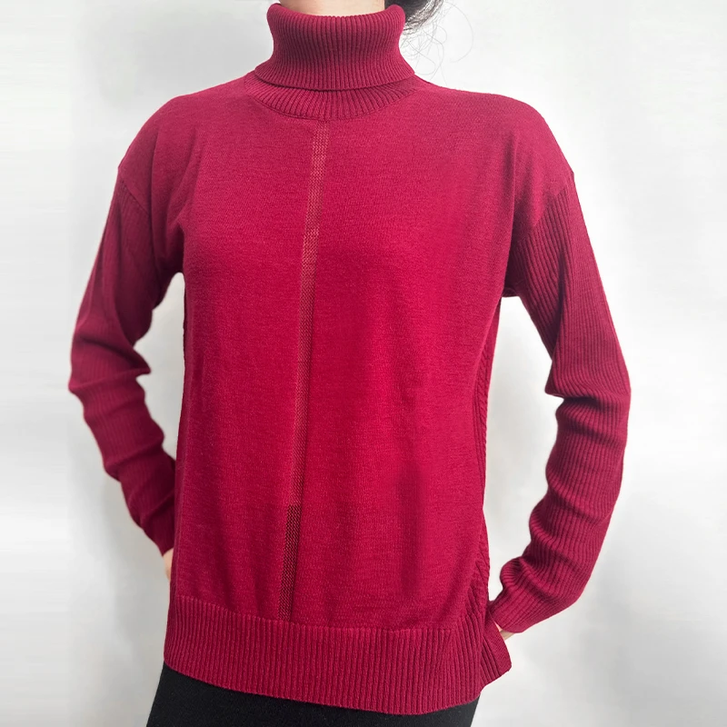 di kangra/德凯佳100支女士高领长袖套头羊绒衫S24-1368