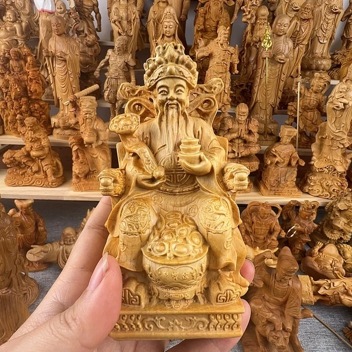 柏木（崖柏）陈*诞财神爷全品