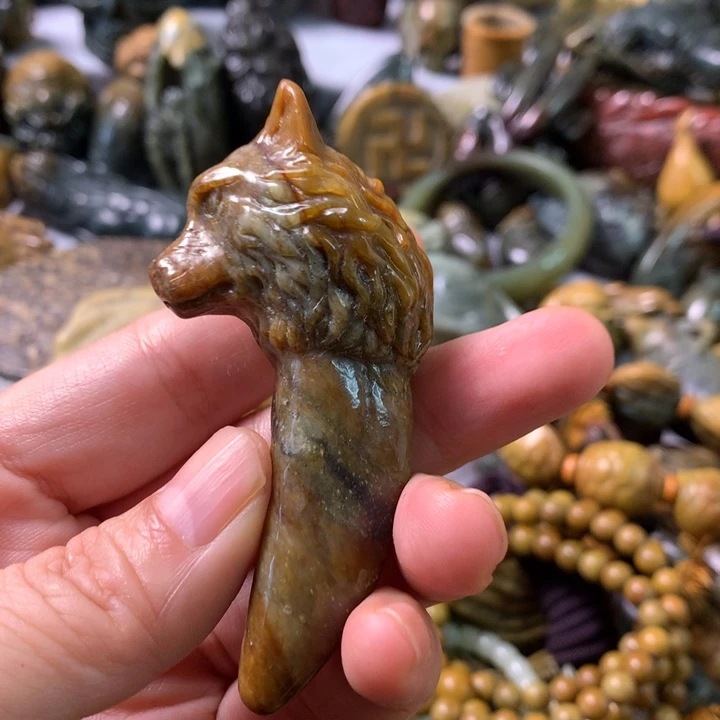 未镶嵌岫岩河磨玉（透闪石质玉）笔搁