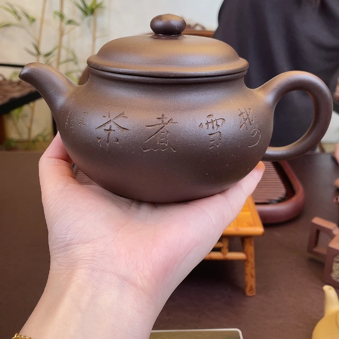 姿***二茶壶紫砂早期深井仿古550cc 券
