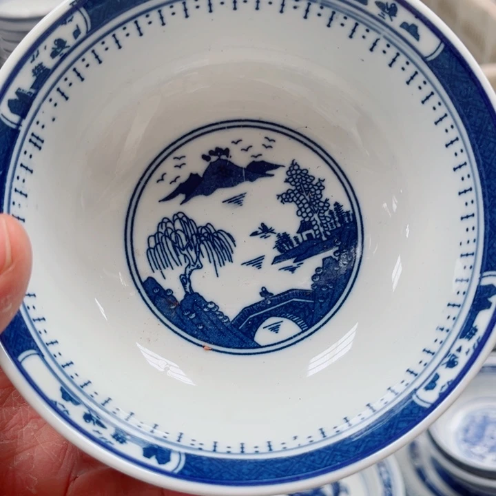青花玲珑5.5寸饭碗梧桐