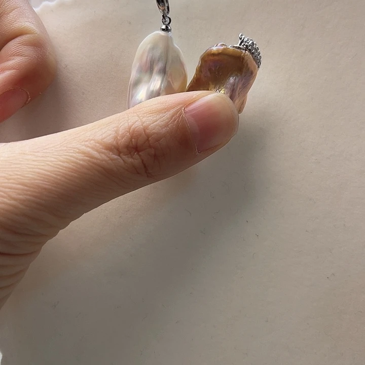 淡水珍珠颈饰银S925镶嵌