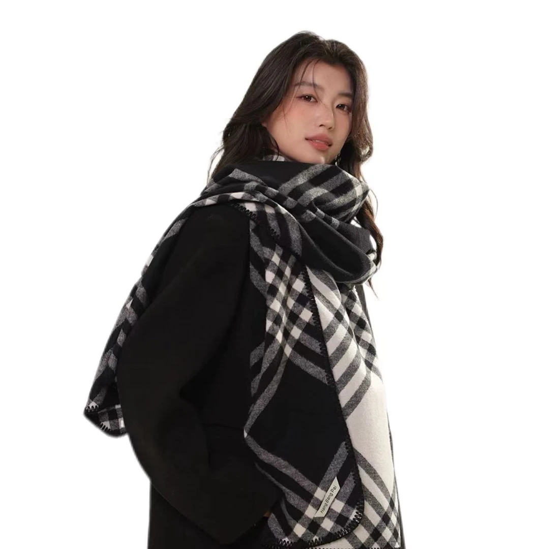 JJ Melody【线条格子】DP-1039  时尚百搭格纹围巾 53*190  Y