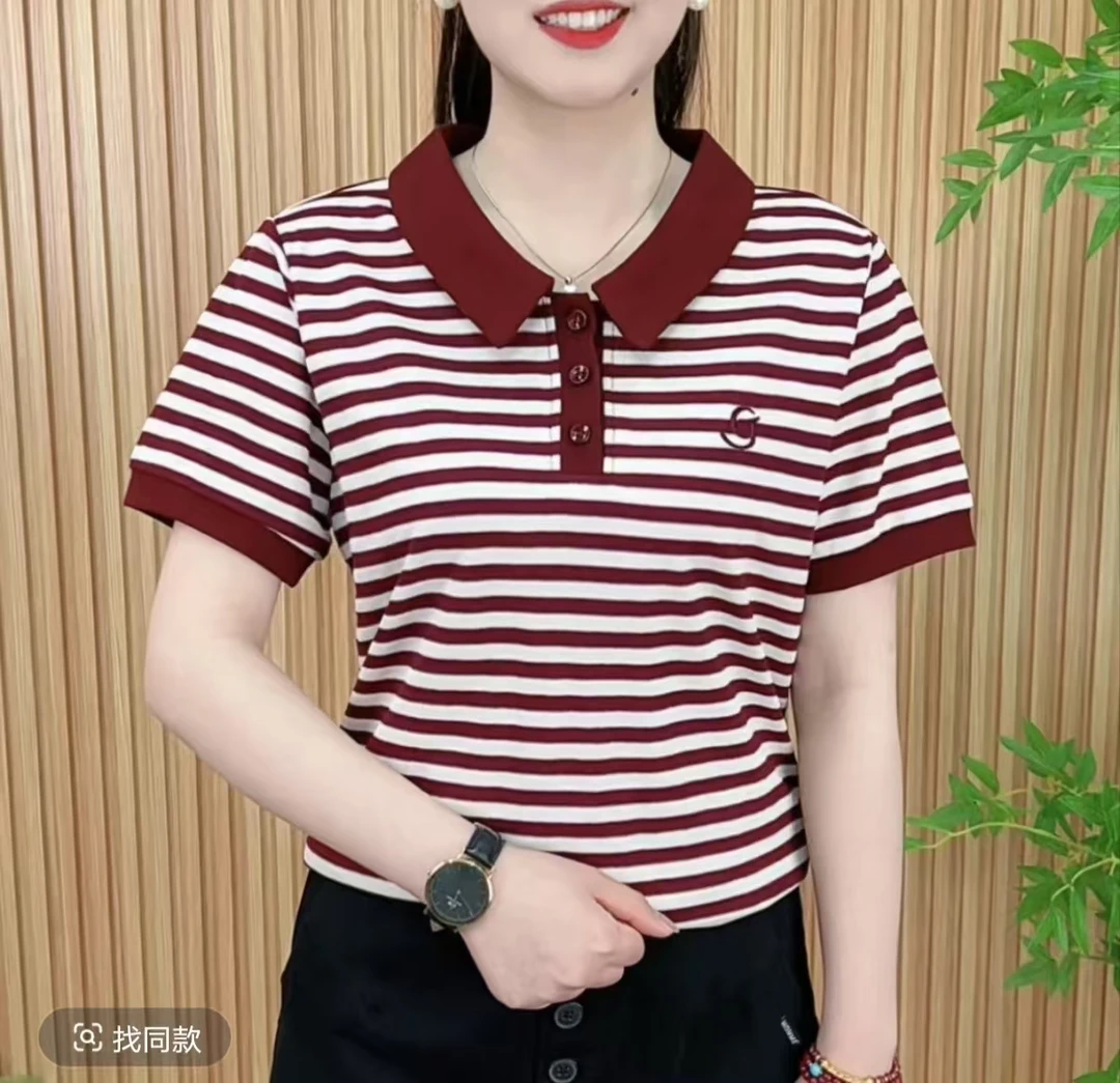 夏季新款时尚植物花卉薄款中老年女装宽松减龄休闲宽松小衫短袖