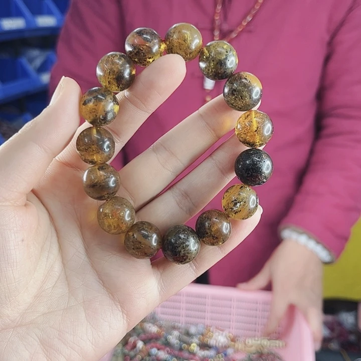 琥珀手链未镶嵌T228琥珀手串