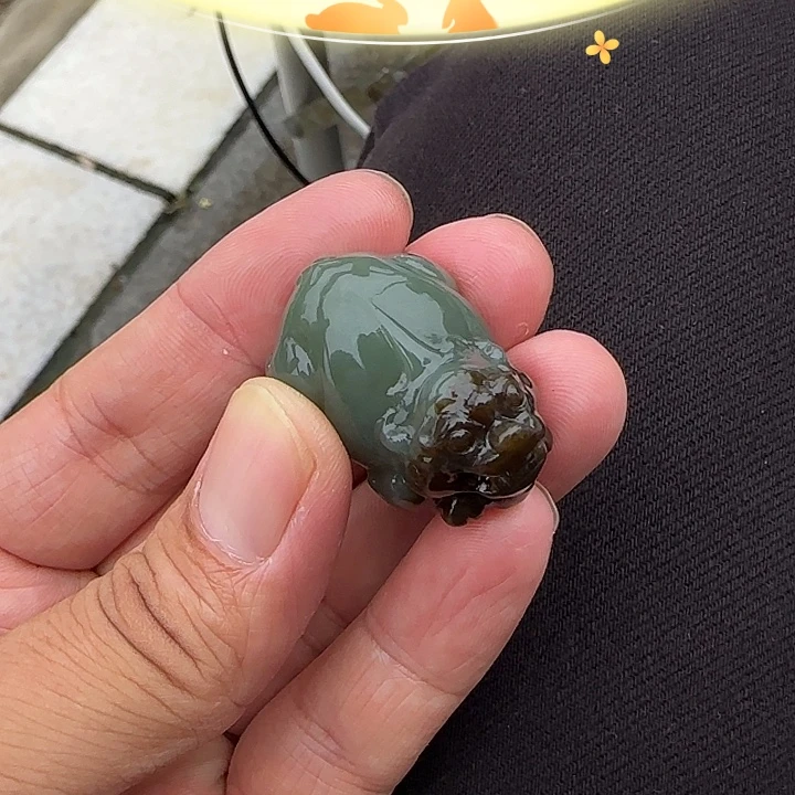 和田玉未镶嵌颈饰新疆且末蓝