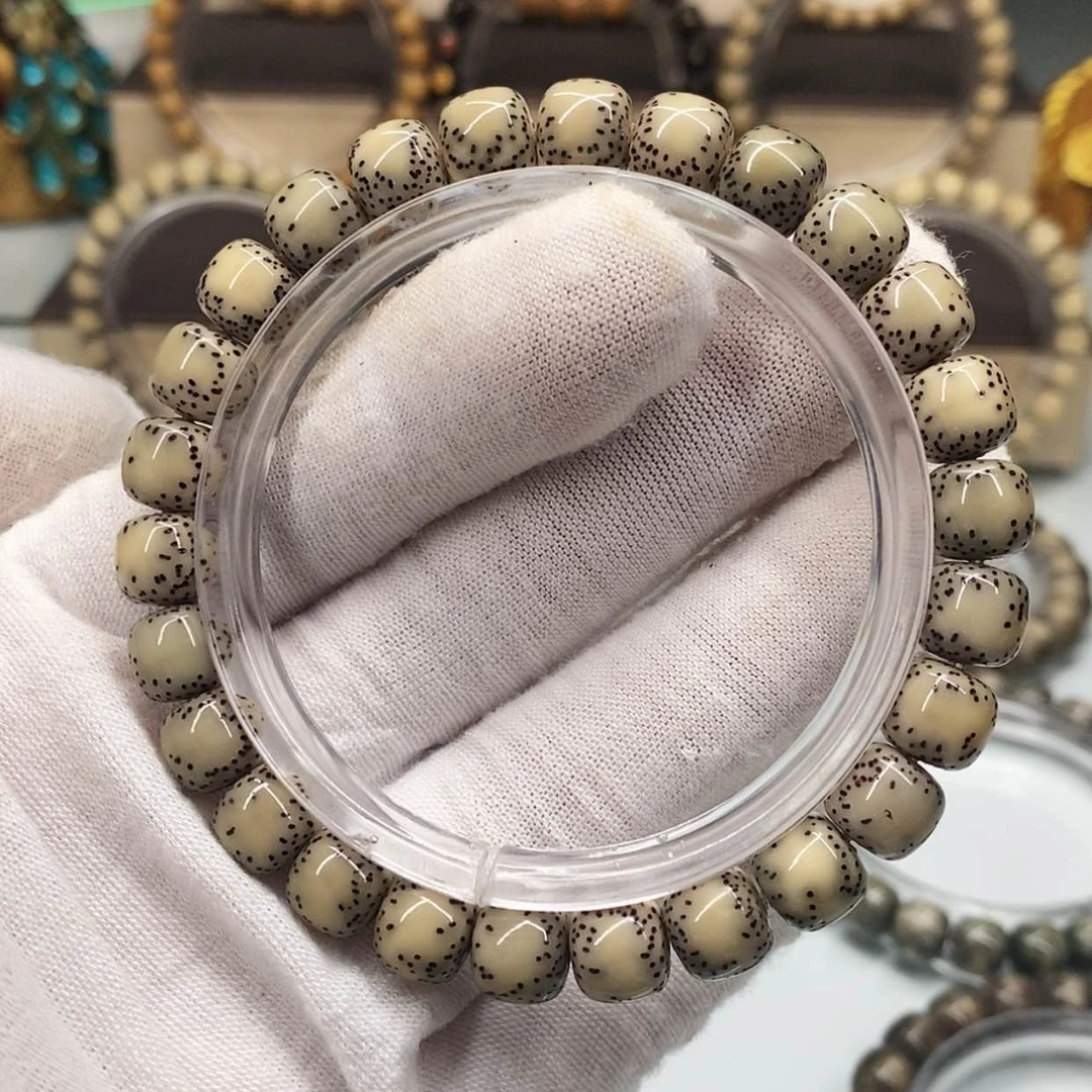 【闪购商品】星月菩提手串9×8一物一图原生态同枝糯冰双留白