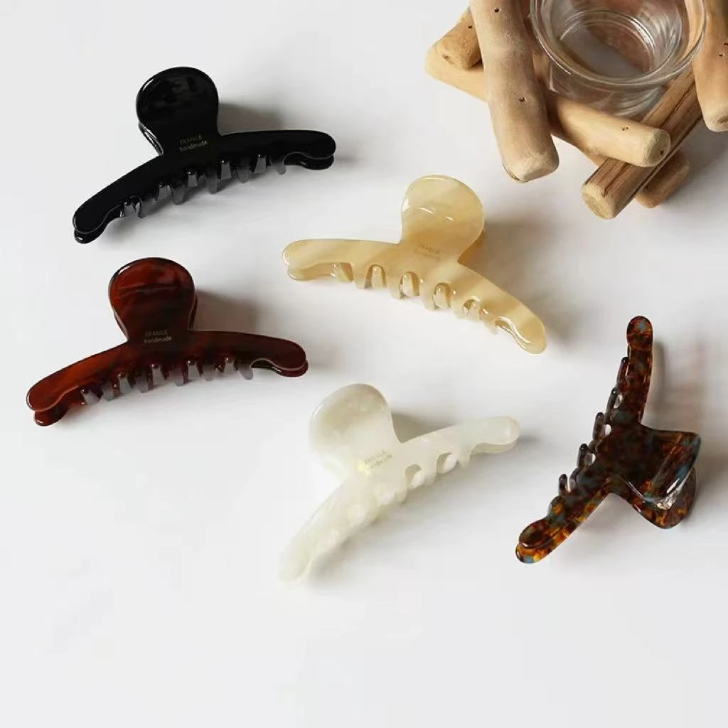 【一指发量】韩版夹子高级醋酸小号一字抓夹鲨鱼夹美拉德甜美风发夹